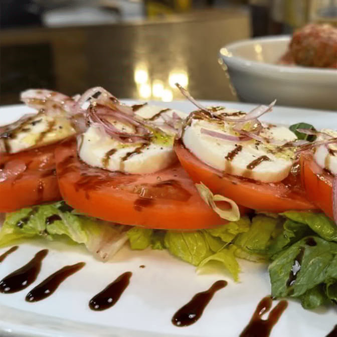 Mozzarella Caprese.