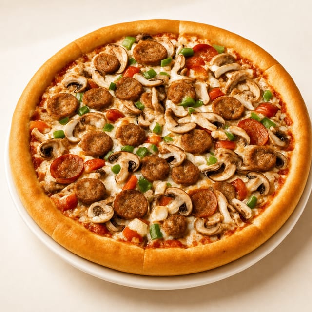 J&J House Special Pizza.