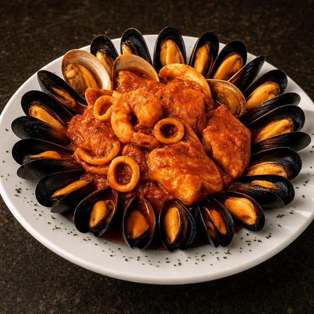 Seafood Diablo.